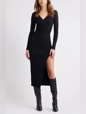 Open Edit • NWT  Black Long Sleeve Dress